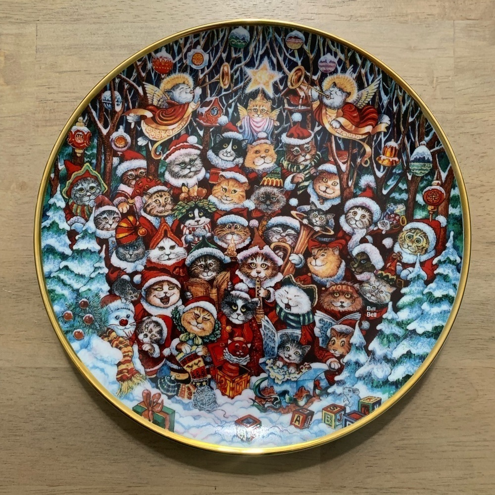 Vintage Bill Bell Porcelain Collectable Plate “Santa Claws”